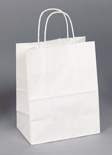 Kraft Shopping Bag White - 8x4.75x10.25