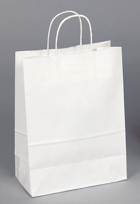 Kraft Shopping Bag White - 10x5x13