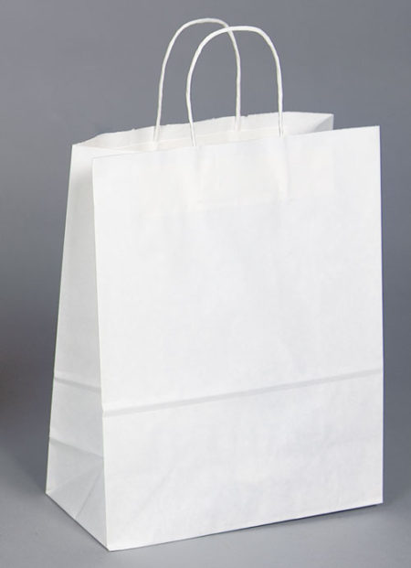 Kraft Shopping Bag White - 13x7x13