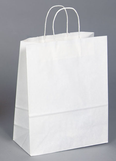 Kraft Shopping Bag White - 13x6x16