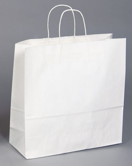 Kraft Shopping Bag White - 16x6x16