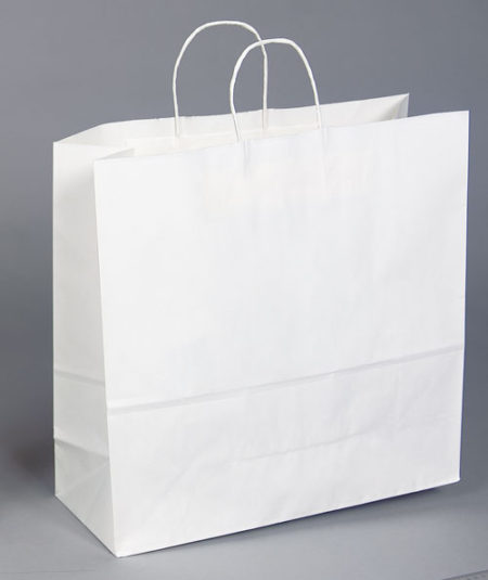 Kraft Shopping Bag White - 16x6x19