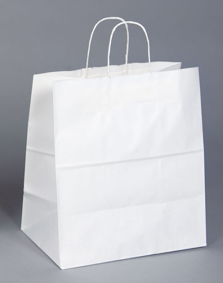 Kraft Shopping Bag White - 14.5x9x16
